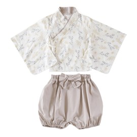 [SEIWARAKU] HF29 Baby Clothes, Hakama, Romper, Kimono, Kimono, Girls, Boys, Rabbit Pattern, Floral Pattern, Formal, Baby, Shrine Visit, Centennial Holiday, First Festival, Kimono, Romper, Coverall,