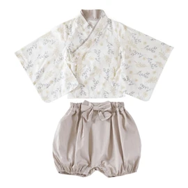 [SEIWARAKU] HF29 Baby Clothes, Hakama, Romper, Kimono, Kimono, Girls, Boys, Rabbit Pattern, Floral Pattern, Formal, Baby, Shrine Visit, Centennial Holiday, First Festival, Kimono, Romper, Coverall,