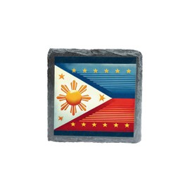 Philippine Flag Design Slate Coaster - Unique and Stylish Home Decor Accessory (slco-kf25-1766)