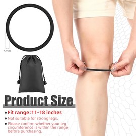 Foilswirl Silicone Patella Knee Band for Basketball Patella Tendon Support Knee Pain Running Tendon Brace Support Strap(2,Black,M)