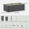 COMHOMA 2 Pack Galvanized Raised Garden Bed,6x3x2ft Large Metal Planter
