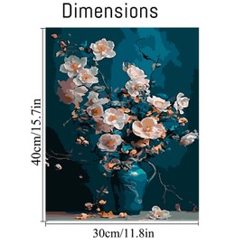 Painting by Numbers Adult Landscape, Craft Set, Adult Painting Flowers, Creative Set for Adults, DIY Hand Painted Oil Painting Kit for Beginners and Adults, for Gifts, 30 x 40 cm