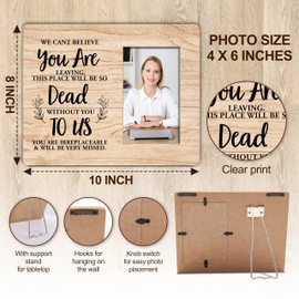 You Are Dead To Us Picture Frame - Going Away Gifts For Women, Men & Coworkers - Good Luck Farewell Frame For Leaving & Retirement -01