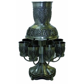 Majestic Giftware FWA04710KH 8-Cup Wine Fountain, 11.5-Inch, Pewter Plated