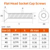 MewuDecor #8-32 x 3/8" Flat Head Socket Cap Screws Countersunk