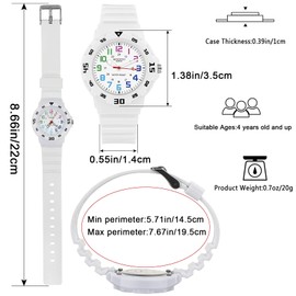 Children Analog Watch Waterproof Time Teaching Boys Girls Watch Soft Band Wrist Watch for Kids