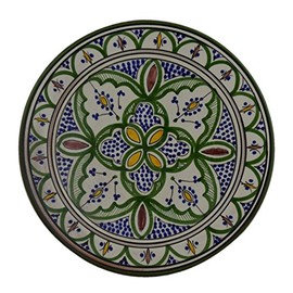 Ceramic Plates Moroccan Safi Serving Plate Large 12 Inches Round