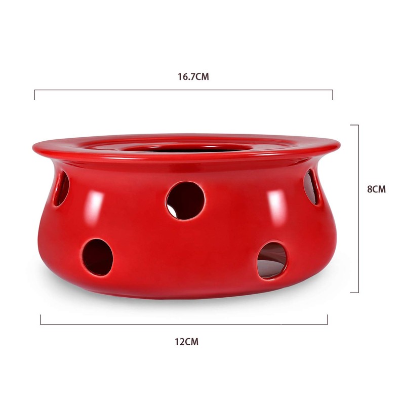 Urban Lifestyle Teapot Warmer Tea Warmer Ceramic (Red) Tea Oven