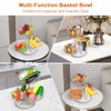 Livabber Fruit Basket Bowl with Banana Hanger, Metal Fruit Vegetable