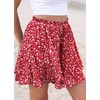 Skorts for Woman, Y2K Mini Skirt Built-in Shorts Floral Cute