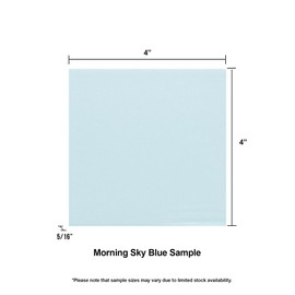 Giorbello Glass Subway Backsplash Tile, 4x4, Morning Sky Blue, Sample Tile (1 Piece)