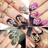 20PCS Star Nail Charms for Nail Art 3D Silver Alloy