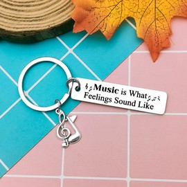 Music Keyring Gift Music Lover Gift Musical Instrument Keyring Music Note Keyring Gift for Music Teacher Student Musicians Jewelry Keyring Gift Music Key Ring Singer Keyring Inspirational Gift
