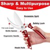 Heavy Duty Poultry & Meat Kitchen Shears (Burgundy) - Food-Grade