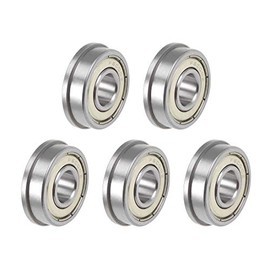 sourcing map F6000ZZ Flanged Ball Bearing 10x26x8mm Shielded Chrome Steel Flange Rip Bearings 5pcs