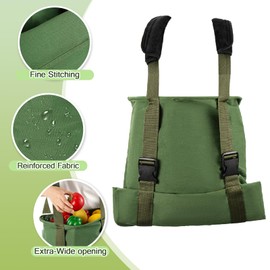 Elfzone Fruit Picking Bag - Fruit Picking Bag With Shoulder Pads,Vegetable Harvest Apples Berry Garden for Outdoor Orchard, Farm, Garden, Heavy Duty