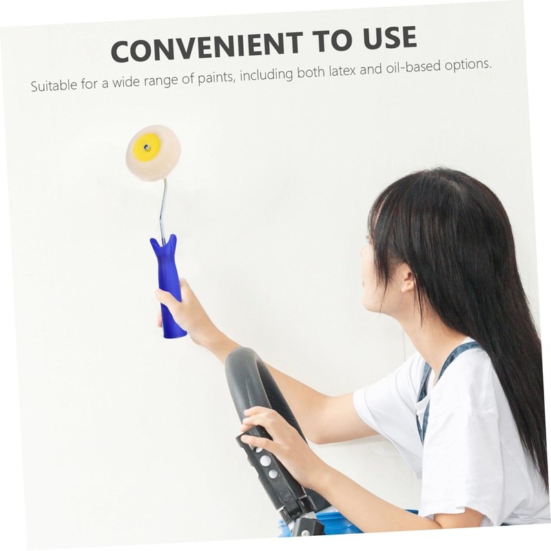 Zhangjunfle Corner Paint Roller with Replacement Head, 1Set Drywall Corner