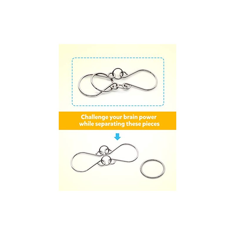 Coogam Metal Wire Puzzle Set of 16 with Pouch,Brain Teaser