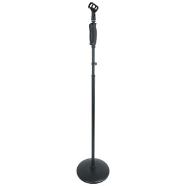 Rockville RVMIC4 v2 Round-Base Pro Mic Stand w/Metal Quick-Release Hand Clutch