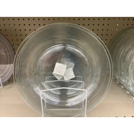 Greenbrier Set Of 2 Greenbrier Clear Glass Dinner Plates 10.5” Diameter -  New