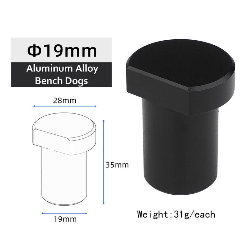 6 Pack Bench Dogs, Aluminum Alloy Bench Brake Inserts For