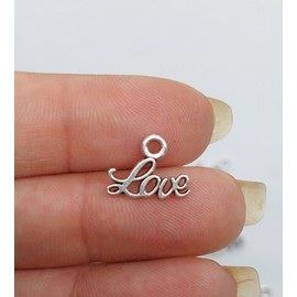 Unbranded Lot of 10 love charms, jewelry making supplies, diy jewelry