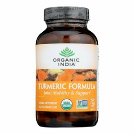 Organic India Turmeric Formula Joint Mobility Herbal Supplement Capsule 180 ct