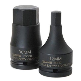Williams JHW35810 3/4-Inch Drive Impact Hex Bit Driver, 10mm , Black