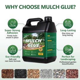 OcePor 1 Gallon Mulch Glue for Landscaping,Rock Glue for Landscaping