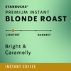 Starbucks Premium Instant Coffee, Blonde Roast, 100% Arabica Beans, 3