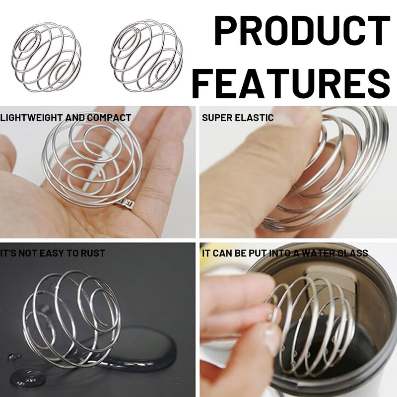 XIELBIS 2-Pack Stainless Steel Bottle Mixer Ball,Protein Shaker Ball -