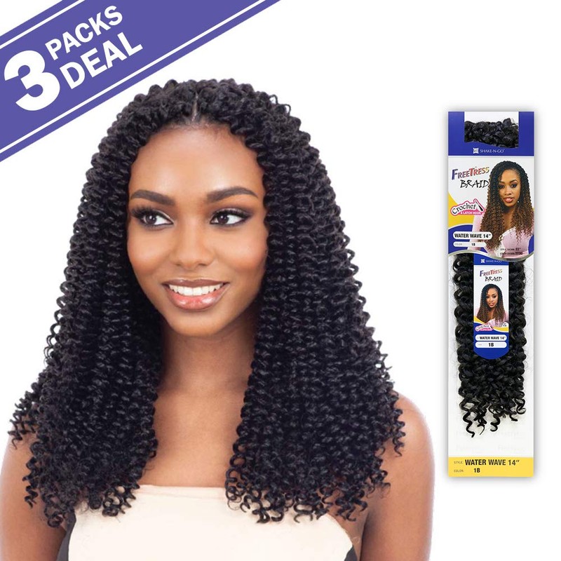 MULTI PACK DEALS! FreeTress Crochet Braids Water wave 14" (3-PACK,