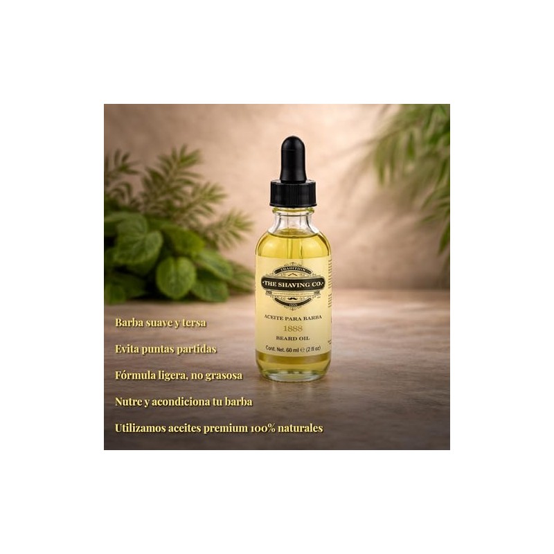 THE SHAVING CO Aceite para Barba 1888 Cantidad 60ml/2oz. Aroma