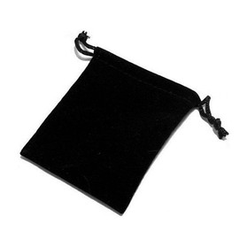 Nisorpa 100pcs Velvet Jewellery Gift Bag Black Drawstring Pouch for Jewelry Wedding Favour Gift Small Storage Bags(2.8" X 3.5")