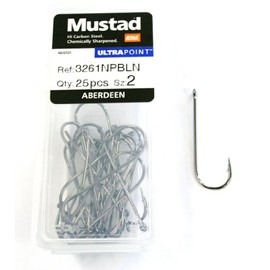 Mustad Aberdeen 3261NP-BN Size 2 Qty-25