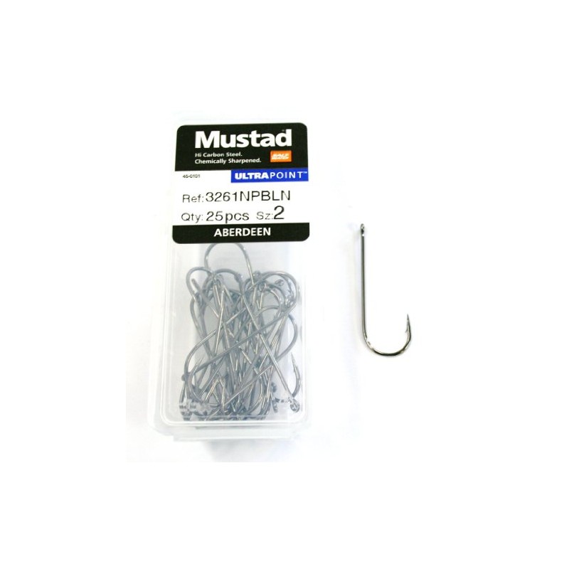 Mustad Aberdeen 3261NP-BN Size 2 Qty-25