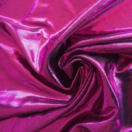 Shiny high gloss Metallic Foil Magenta Fuchsia light weigh costume fabric 60"