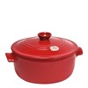 Emile Henry Flame Round Stewpot Dutch Oven, 4.2 Quart, Burgundy