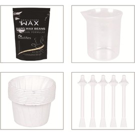 MAGICLULU Kit De Cera Para El Vello De La Nariz 20 Barras De Cera 10 Vasos De Película Y Vaso Medidor Tiras De Depilación Nasal Para Hombres Y Mujeres Aplicación Rápida En Casa