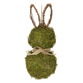 Heitmann Deco Door Wreath Rabbit with Bow and Flower - Table Decoration, Window Decoration, Wall Decoration - Spring, Easter, Easter Decoration