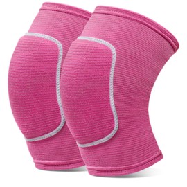 Knee Pads Volleyball Knee Pads knee brace for Women Kids Girls，Soft and Breathable Knee Pads for Volleyball, Dancing, Football, Yoga, Basketball, and Skating - Protective Knee Pads for Adults and Kids (Red, Medium)
