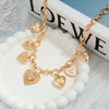 LILIE&WHITE Gold Heart Necklaces For Women With Seven different Heart