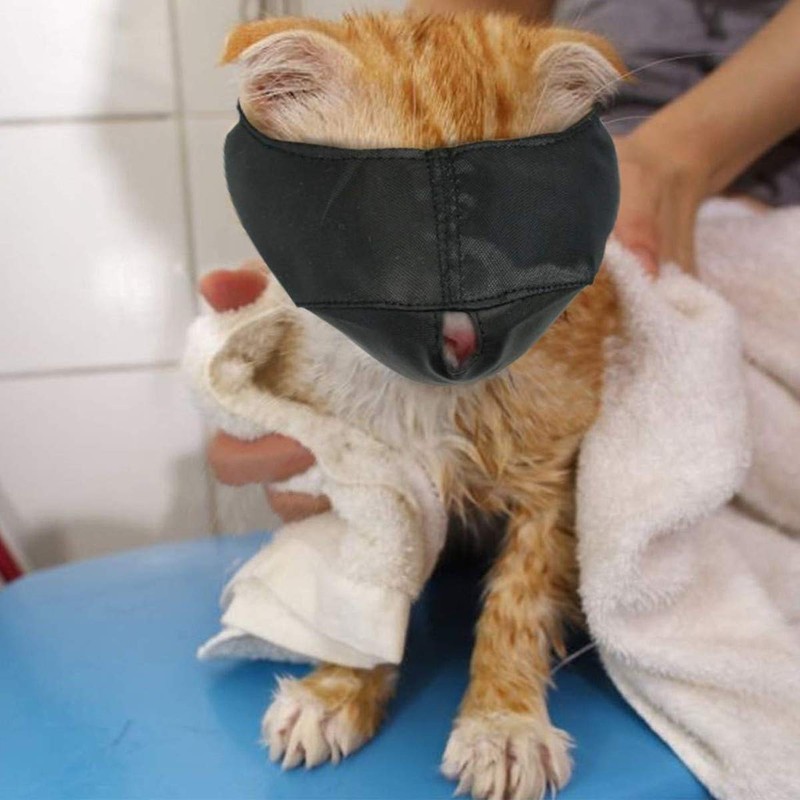 THAIN Pet Mouth, Cat Mask, Nail Clippers, Blindfold, Cat Muzzle,