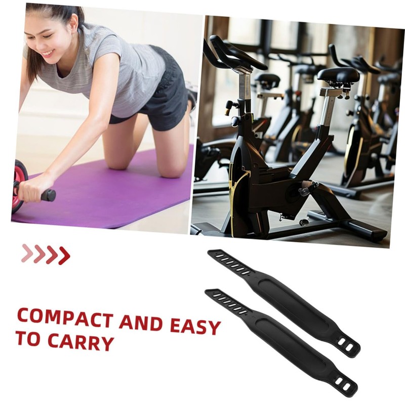 BESPORTBLE Bike Pedal Straps for Exercise 2 Pairs Pp Material