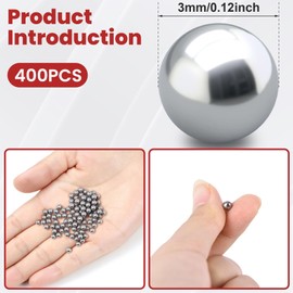 STSTR 400PCS Paint Mixing Balls, 316 Stainless Steel 0.12” Nail Polish Balls, High Temperature Resistant Mini Metal Bearing Ball for Mixing Nail Polish, Oil Paint, DIY Projects
