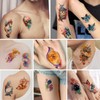 77 Sheets Flower Lion Tiger Temporary Tattoo for Women Men,