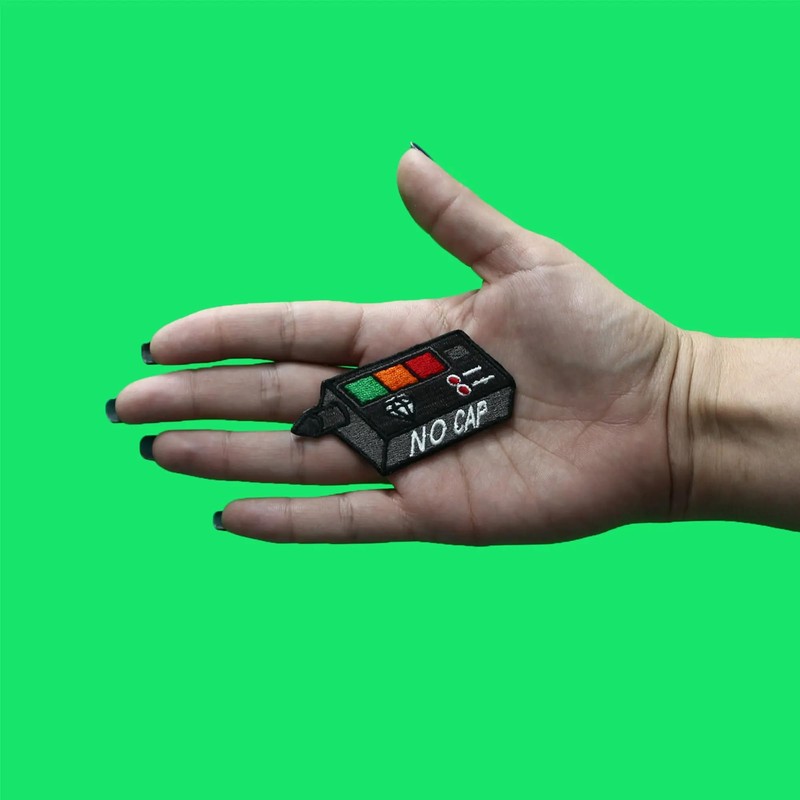 No Cap Diamond Tester Patch Funny Lie Detector Embroidered Iron
