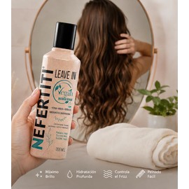 Crema para Peinar Nefertiti Vegan Maximum Repair 300mL  Keratina Vegana y Aceite de Macadamia  Sin Sulfatos ni Parabenos  Hidratación, Suavidad y...  