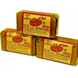 Mi Pais JABON DE ACEITE DE VIVORA DE CASCABEL PARA ENFERMEDADES DE LA PIEL 3 JABONES