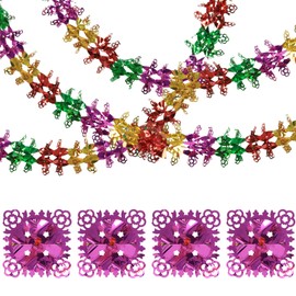 Ceiling Christmas Decorations, 4Pcs Foil Christmas Decorations Garlands Xmas Wall Decorations, Ceiling Hanging Christmas Decorations Indoor Outdoor Birthday Wedding Christmas Party Decoration Supplies